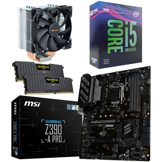 Kit évo Core i5-9600KF + MSI Z390-A PRO + Pure Rock + 16 Go