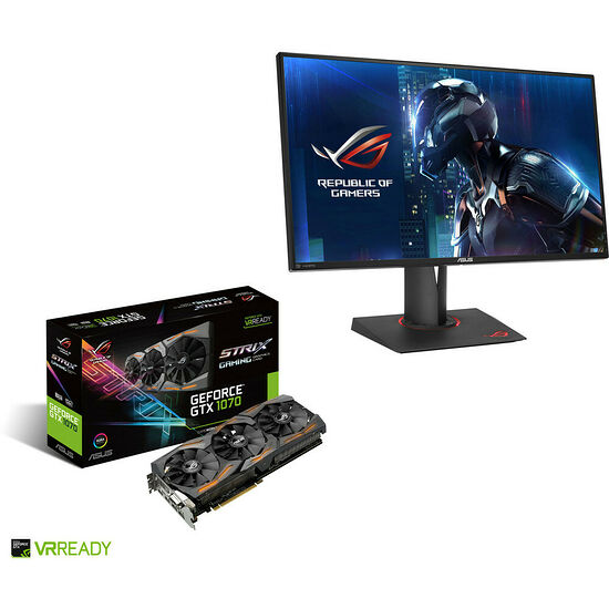 Asus ROG Swift PG279Q + GeForce GTX 1070 ROG STRIX, 8 Go
