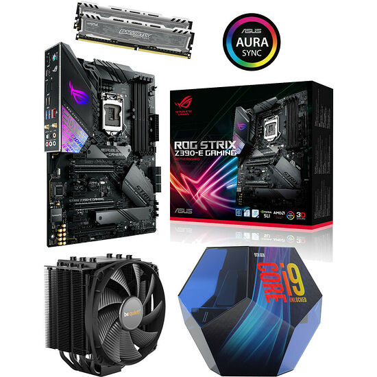 Kit évo Core i9-9900K + Asus ROG STRIX Z390-E GAMING + Dark Rock 4 + 16 Go