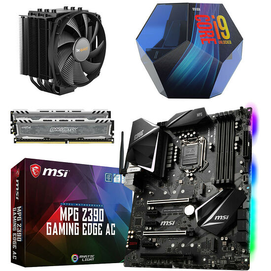 Kit évo Core i9-9900K + MSI MPG Z390 GAMING EDGE AC + Dark Rock 4 + 16 Go