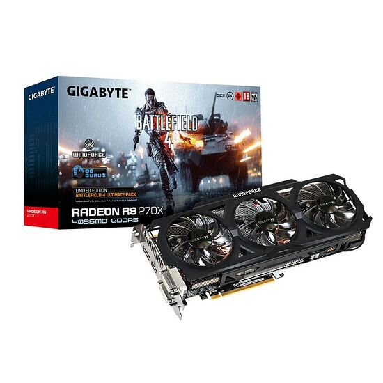 Carte Graphique Gigabyte Radeon R9 270X OC Edition Battlefield 4, 4 Go