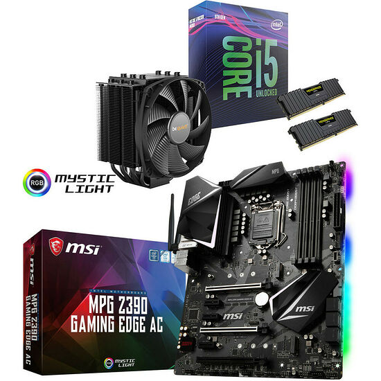 Kit évo Core i5-9600K + MSI MPG Z390 GAMING EDGE AC + Dark Rock 4 + 16 Go