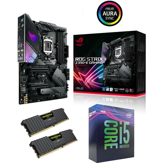 Kit évo Core i5-9600K + Asus ROG STRIX Z390-E GAMING + 16 Go