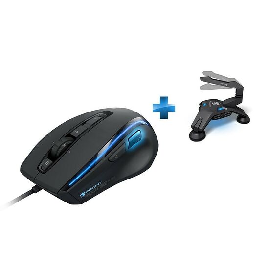 Pack Gaming Roccat, Souris Gamer Kone XTD + Hub USB Apuri