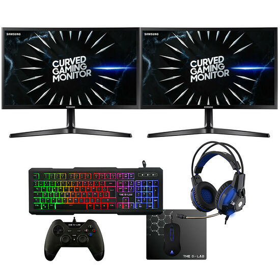 Pack Dual Screen Samsung C24RG50FQUXEN + The G-Lab Combo Palladium (AZERTY)