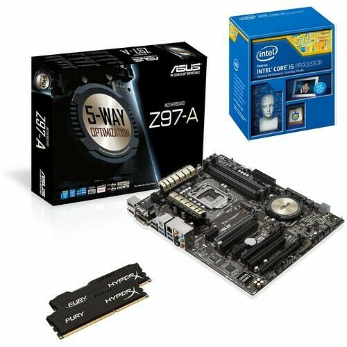 Kit d'évolution Intel Core i5-4690K (3.5 GHz) + Asus Z97-A + 8 Go