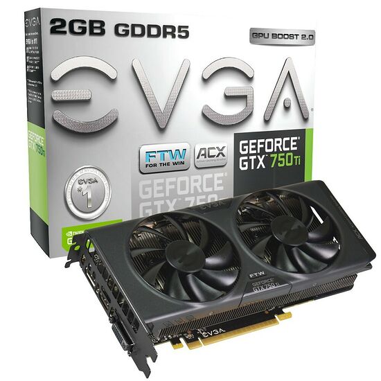 Carte graphique EVGA GeForce GTX 750 Ti FTW w/ ACX Cooler, 2 Go