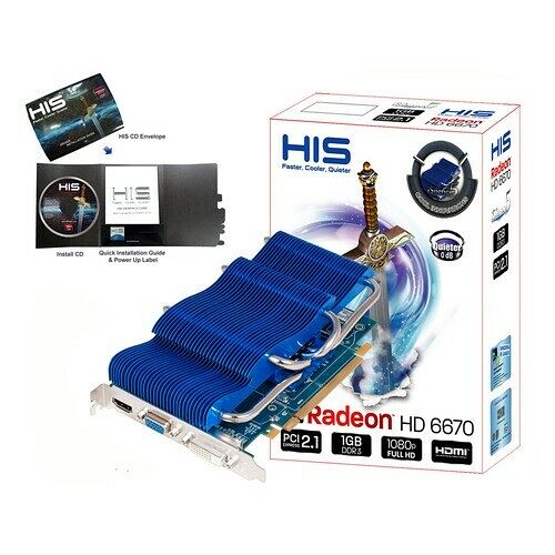 Carte graphique HIS Radeon HD 6670 iSilence 5, 1 Go