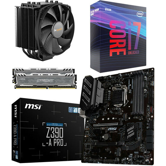 Kit évo Core i7-9700K + MSI Z390-A PRO + Dark Rock 4 + 16 Go