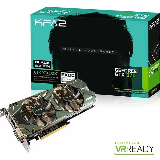 KFA2 GeForce GTX 970 EXOC Black Edition, 4 Go