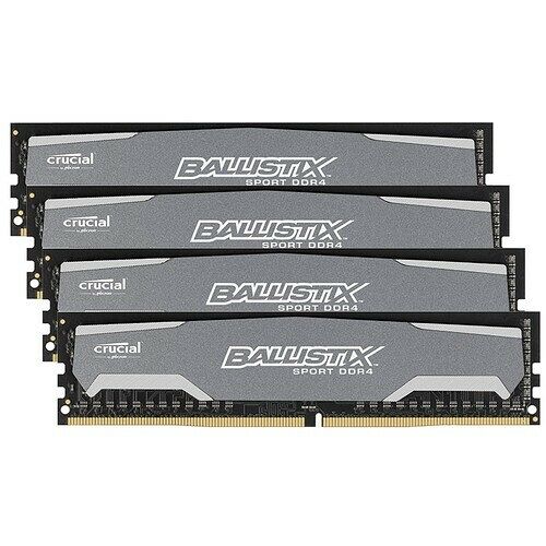 DDR4 Ballistix Sport, 4 x 4 Go, 2400 MHz, CAS 16