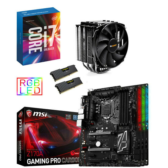Kit d'évo Core i7-6700K + MSI Z170A GAMING PRO CARBON + Dark Rock 3 + 16 Go