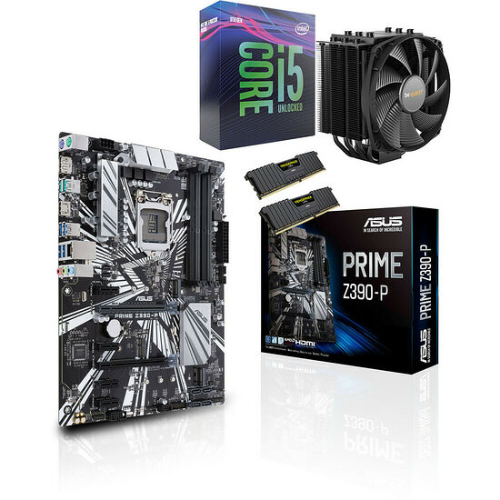 Kit évo Core i5-9600K + Asus PRIME Z390-P + Dark Rock 4 + 16 Go