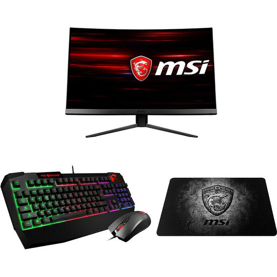 MSI Optix MAG241C + MSI Vigor GK40 + Clutch GM10 + MSI GAMING Shield