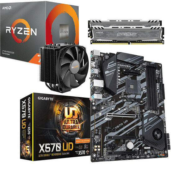 Kit évo Ryzen 7 3700X + Gigabyte X570-UD + Dark Rock 4 + 16 Go