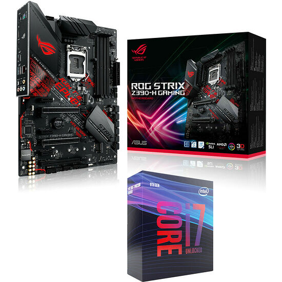 Intel Core i7 9700K (3.6 GHz) + Asus ROG STRIX Z390-H GAMING
