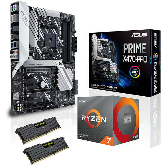 Kit évo AMD Ryzen 7 3700X (3.6 GHz) + Asus PRIME X470 PRO (MAJ) + 16 Go