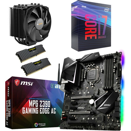 Kit évo Intel Core i7-9700K + MSI MPG Z390 GAMING EDGE AC + Dark Rock 4 + 16 Go