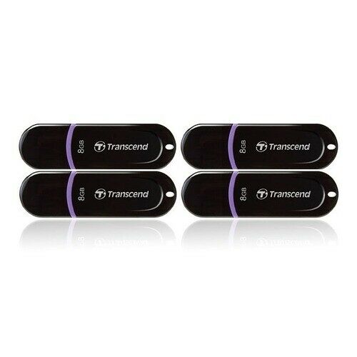Lot de 4 clés USB 2.0 Transcend JetFlash 300, 8 Go