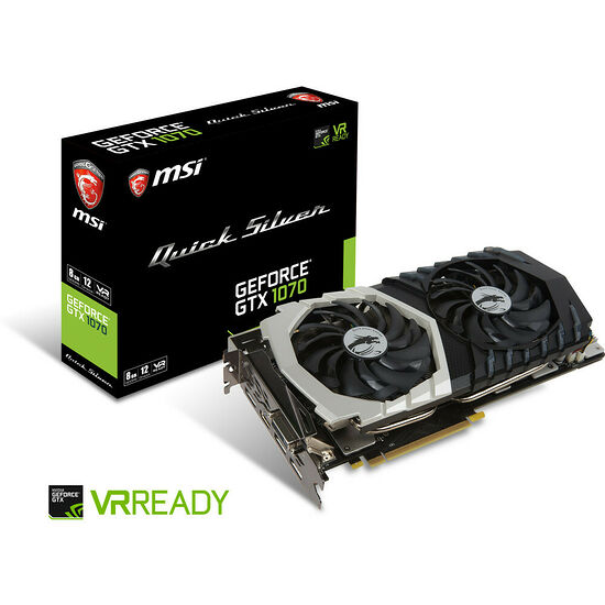 MSI GeForce GTX 1070 Quick Silver 8G OC, 8 Go