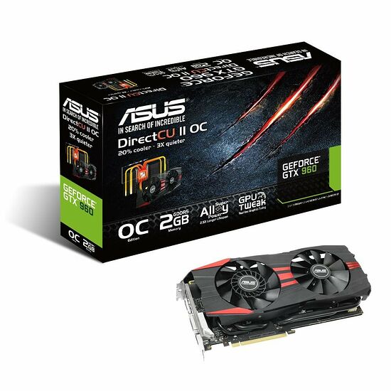 Carte graphique Asus Strix GeForce GTX 960 2Go - Accessoires informatique