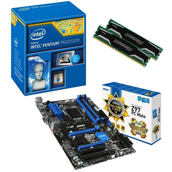 Kit d'évolution Pentium G3258 (3.2 GHz) + MSI Z97 PC Mate + 4 Go