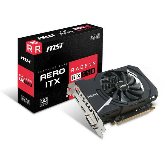 MSI Radeon RX 550 AERO ITX 2G OC, 2 Go