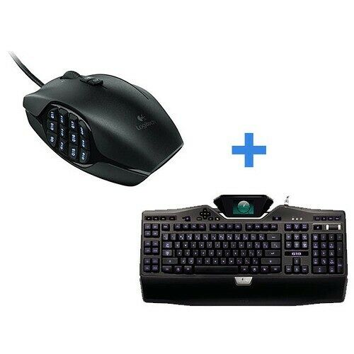 Pack Gaming Logitech, Clavier Gamer G19 + Souris G600 MMO Black