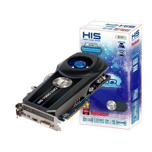 Carte graphique HIS Radeon HD7950 OC IceQ Boost Clock, 3 Go