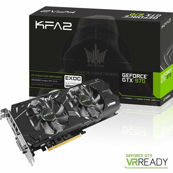 KFA2 GeForce GTX 970 BLACK EXOC SNIPER EDITION, 4 Go