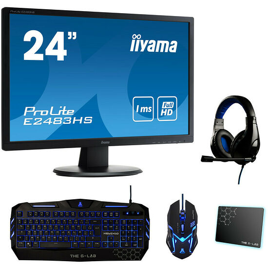 Iiyama ProLite E2483HS-B1 + The G-Lab COMBO#300 (AZERTY) OFFERT !