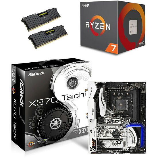 Kit d'évo AMD Ryzen 7 1700 (3.0 GHz) + ASRock X370 Taichi + 16 Go