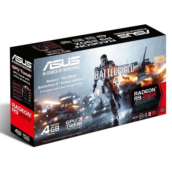 Carte Graphique Asus Radeon R9 290X, 4 Go + Battlefield 4