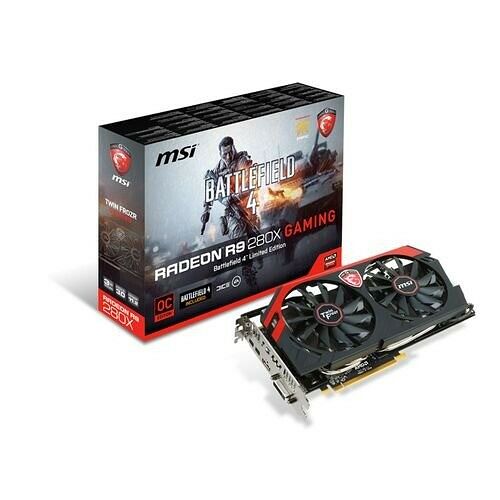 Carte Graphique MSI Radeon R9 280X Gaming, 3 Go + Battlefield 4