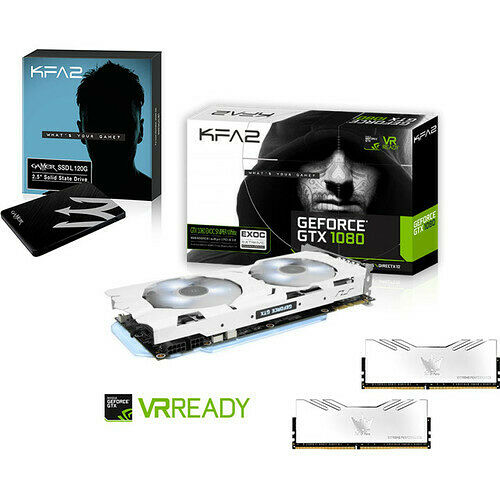 KFA2 GeForce GTX 1080 EXOC SNIPER White, 8 Go + SSD 120 Go + 16 Go DDR4 HOF