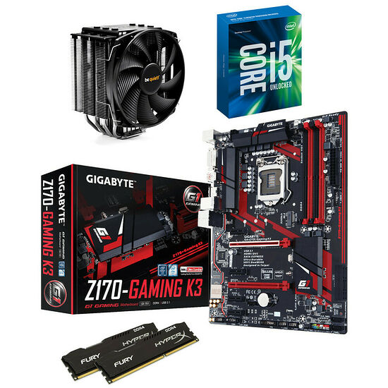 Kit évo Intel Core i5-6600K + Gigabyte Z170-Gaming K3 + Dark Rock 3 + 16 Go