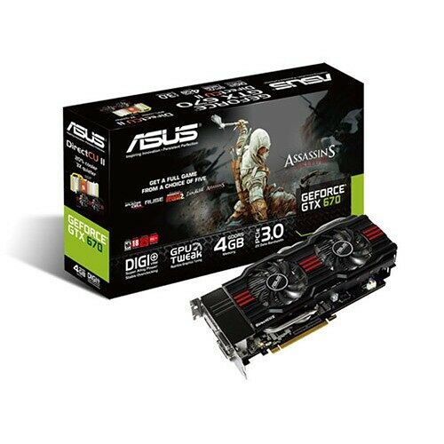 Carte graphique Asus GeForce GTX 670 DirectCU II, 4 Go