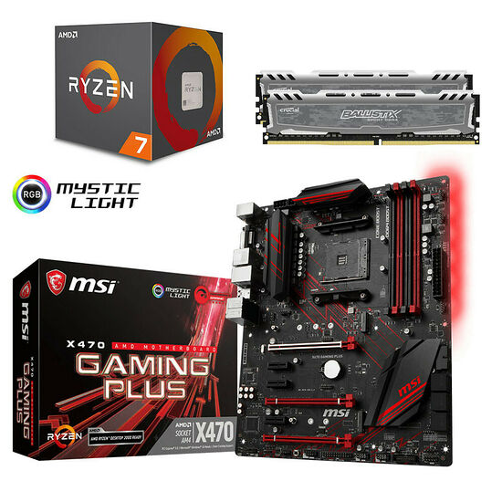 Kit évo AMD Ryzen 7 2700X + MSI X470 GAMING PLUS + 16 Go