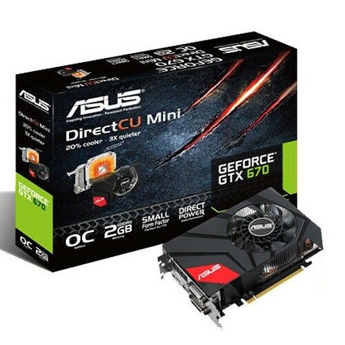 Carte graphique Asus GeForce GTX 670 DirectCU OC Mini, 2 Go