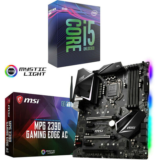 Kit d'évo Intel Core i5 9600K (3.7 GHz) + MSI MPG Z390 GAMING EDGE AC