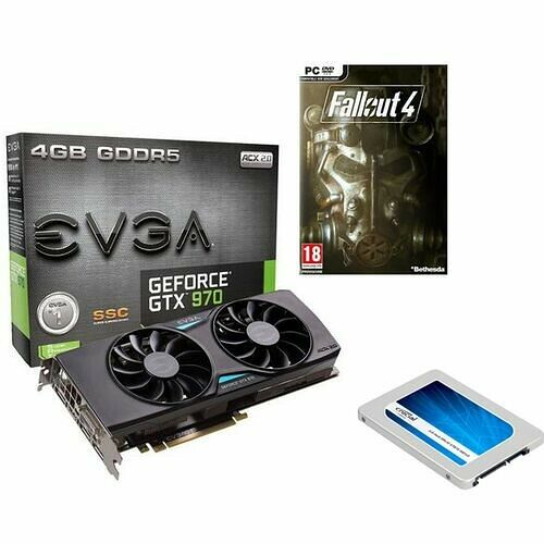 EVGA GeForce GTX 970 SSC ACX 2.0+,4 Go + Crucial BX200 480 Go + Fallout 4 offert