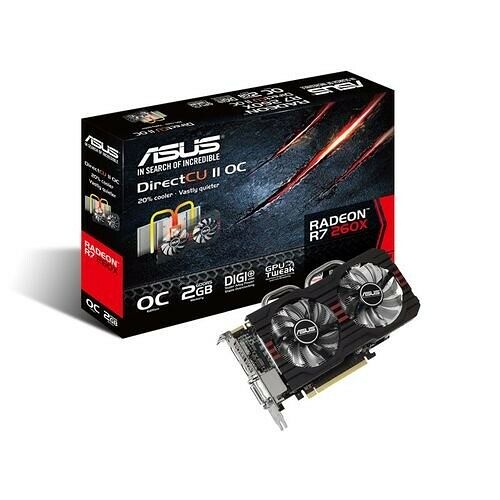 Carte Graphique Asus Radeon R7 260X DirectCU II OC, 2 Go