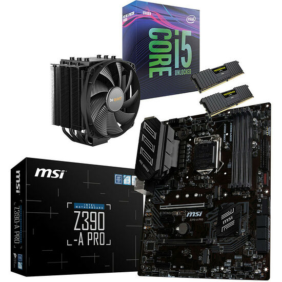 Kit évo Core i5-9600K + MSI Z390-A PRO + Dark Rock 4 + 16 Go