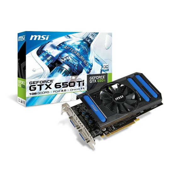 Carte graphique MSI GeForce GTX 650 Ti OC, 1 Go