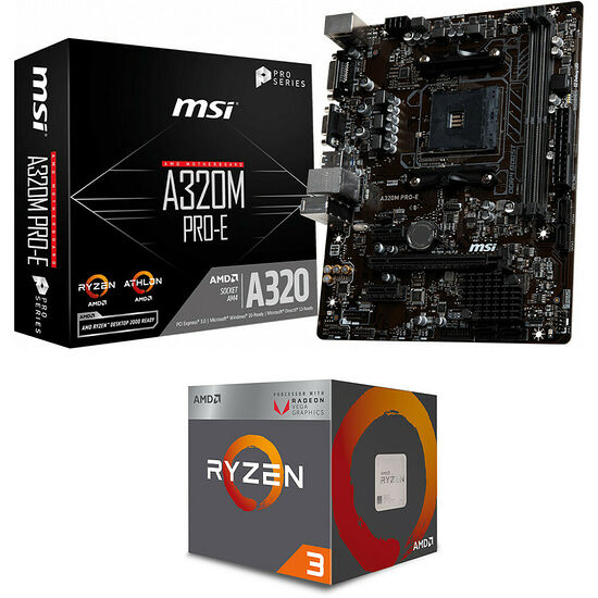 MSI A320M PRO-E + AMD Ryzen 3 2200G (3.5 GHz)