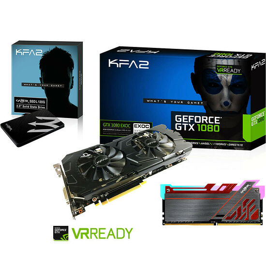 KFA2 GeForce GTX 1080 EXOC, 8 Go + SSD 120 Go + 8 Go DDR4