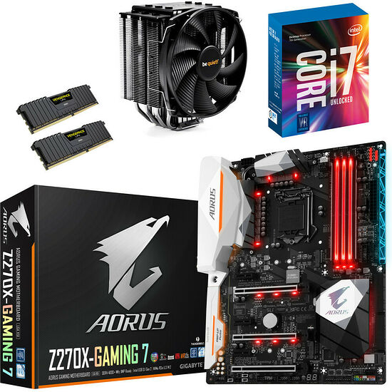 Kit évo Core i7-7700K + Gigabyte Aorus Z270X-Gaming 7 + Dark Rock