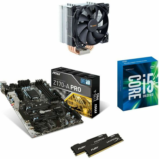 Kit d'évo Intel Core i5-6600K (3.5 GHz) + Pure Rock + MSI Z170-A PRO + 8 Go