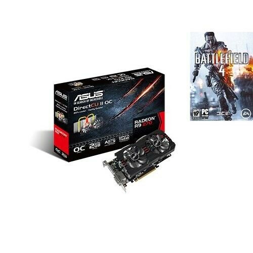 Carte Graphique Asus Radeon R9 270X DirectCU II OC, 2 Go + jeu Battlefield 4 !