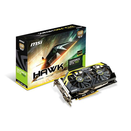 Carte graphique MSI GeForce GTX 760 Hawk, 2 Go